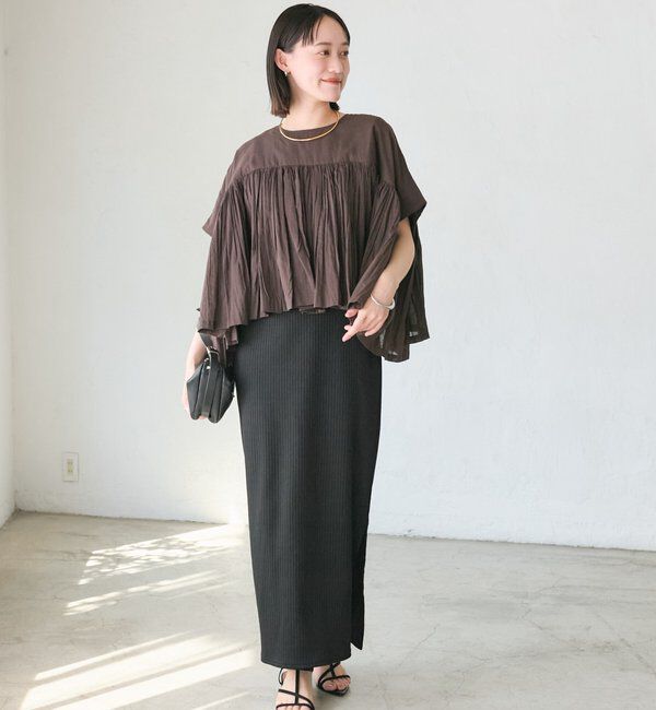  「【ニュアンスたっぷり】ギャザーボリュームブラウス」|シャツ・ブラウス|