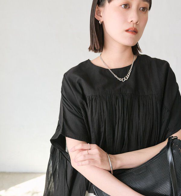  「【ニュアンスたっぷり】ギャザーボリュームブラウス」|シャツ・ブラウス|