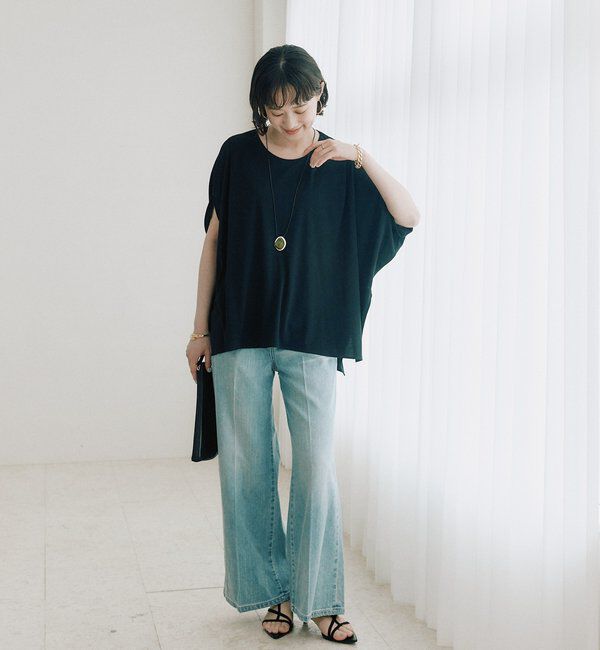  「【吸水速乾/遮熱/接触冷感】クールタッチポンチョカットソー」|Tシャツ・カットソー|