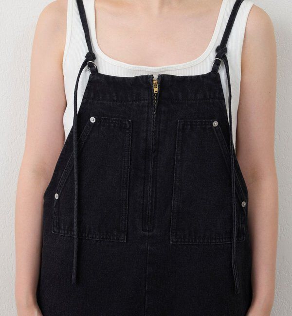  「【2サイズ展開】センタージップデニムサロペット」|ワンピース|