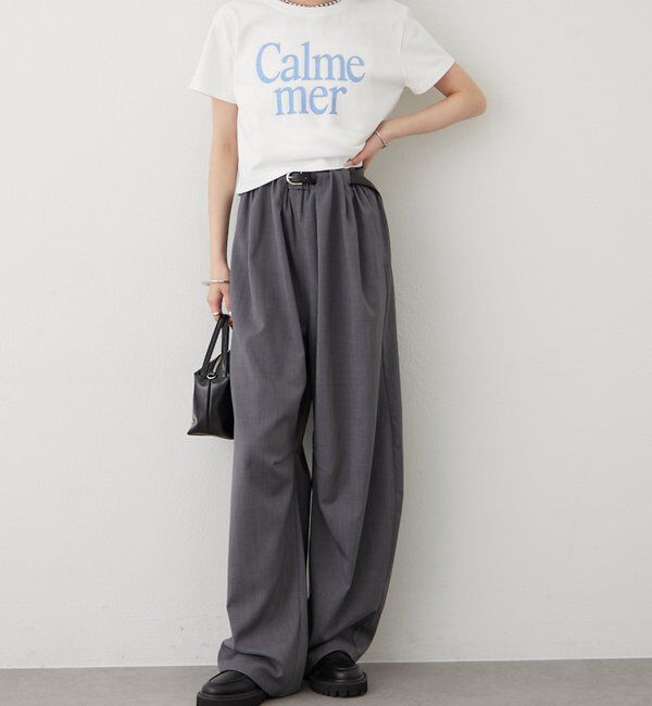  「【4色展開/短丈で使いやすい◎】カラーロゴチビTシャツ」|Tシャツ・カットソー|