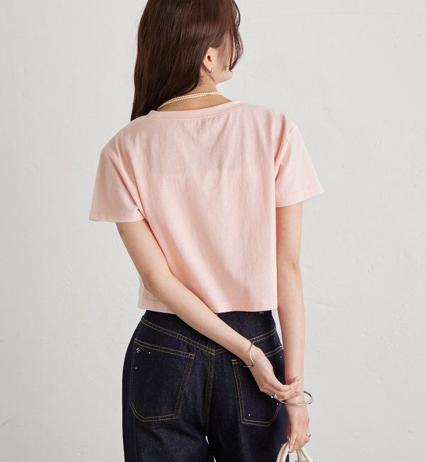  「【4色展開/短丈で使いやすい◎】カラーロゴチビTシャツ」|Tシャツ・カットソー|