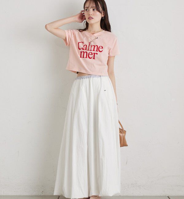  「【4色展開/短丈で使いやすい◎】カラーロゴチビTシャツ」|Tシャツ・カットソー|