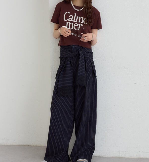  「【4色展開/短丈で使いやすい◎】カラーロゴチビTシャツ」|Tシャツ・カットソー|
