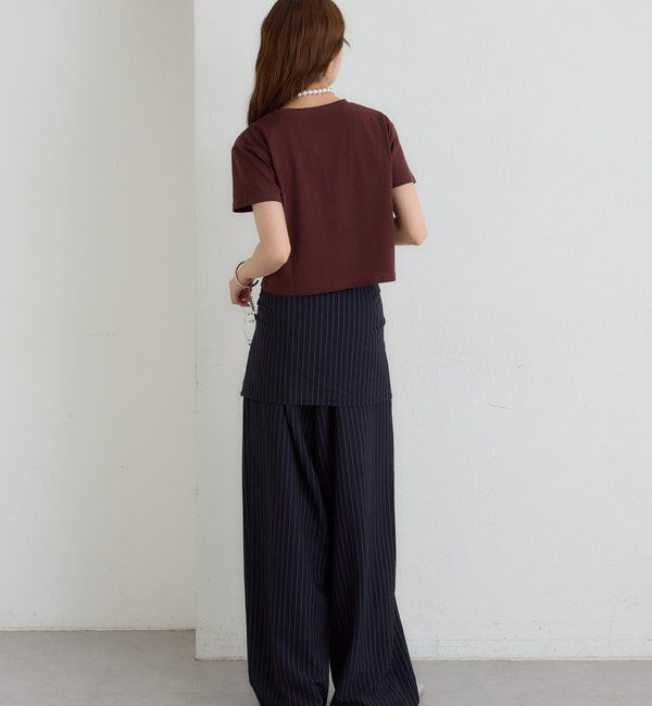  「【4色展開/短丈で使いやすい◎】カラーロゴチビTシャツ」|Tシャツ・カットソー|