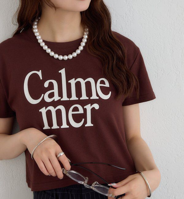  「【4色展開/短丈で使いやすい◎】カラーロゴチビTシャツ」|Tシャツ・カットソー|