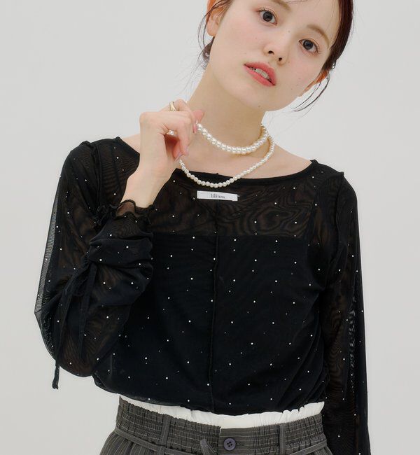  「【lilium by lily】レイヤードシアートップス」|Tシャツ・カットソー|