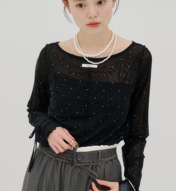  「【lilium by lily】レイヤードシアートップス」|Tシャツ・カットソー|