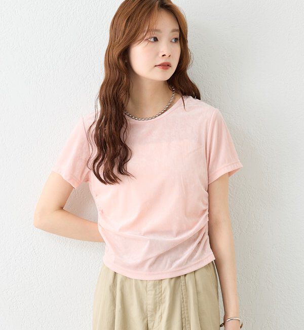  「【BLK/WEB限定カラー】ベロアTシャツ」|Tシャツ・カットソー|