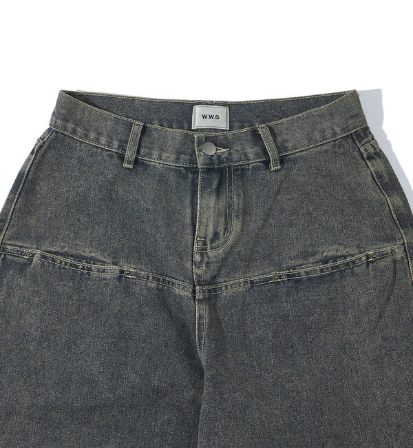  「《UNISEX / サイズ展開あり》スラッシュポケットブラストワイドデニム」|デニム|