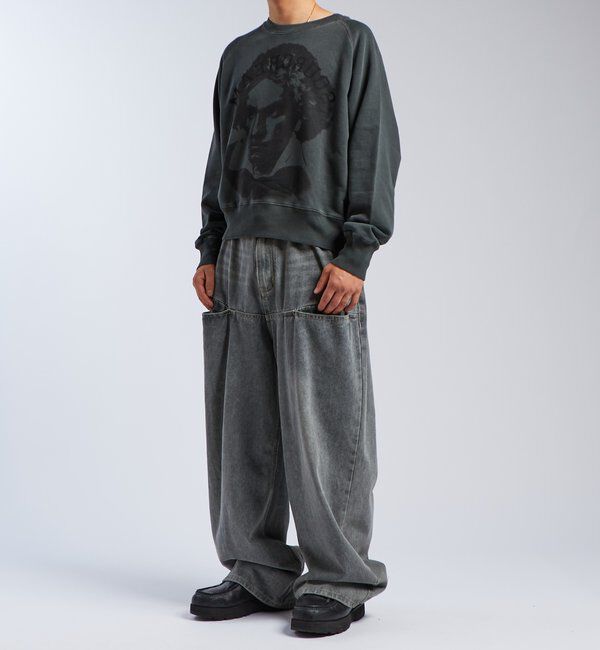  「《UNISEX / サイズ展開あり》スラッシュポケットブラストワイドデニム」|デニム|