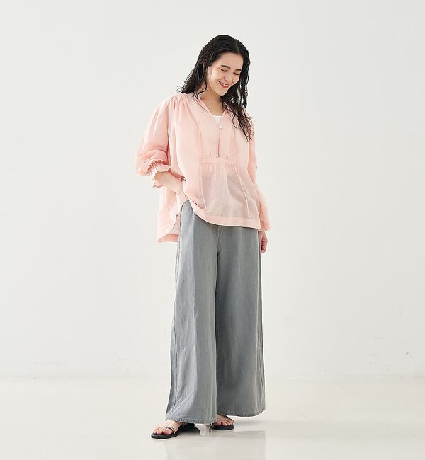 collex「タックウエストデニムパンツ」|デニム|