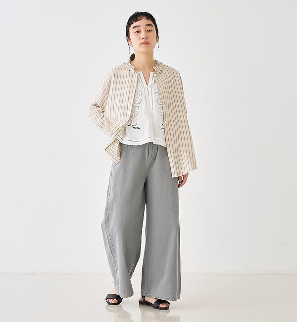 collex「タックウエストデニムパンツ」|デニム|