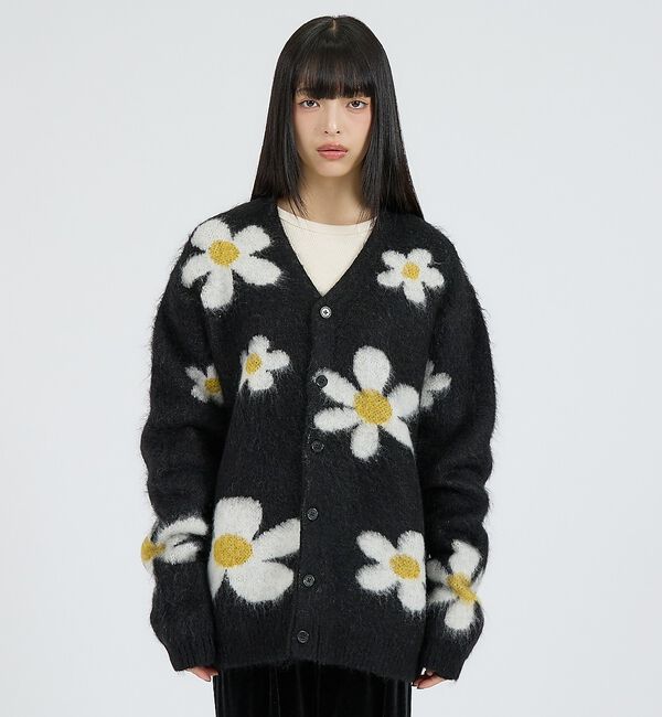 ABAHOUSE「【TOWNCRAFT/タウンクラフト】MOHAIR SHAGGY JACQUAR」|カーディガン|
