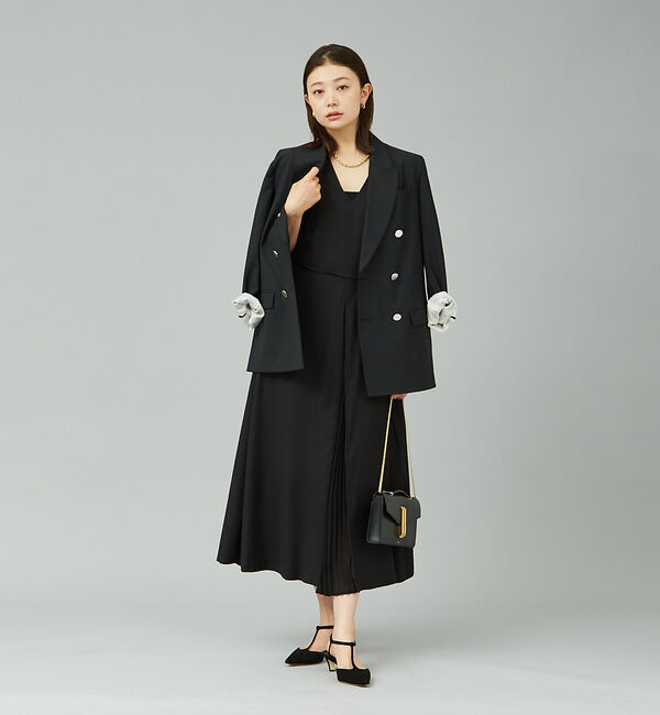 Rouge vif「ジョーゼットプリーツ コンビワンピース」|ワンピース|