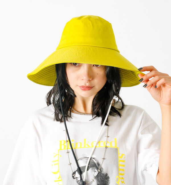Rouge vif「【Ruben/ルーベン】ラスターワイドブリムハット（顎紐付き）【WEB限定】」|その他|グリーン