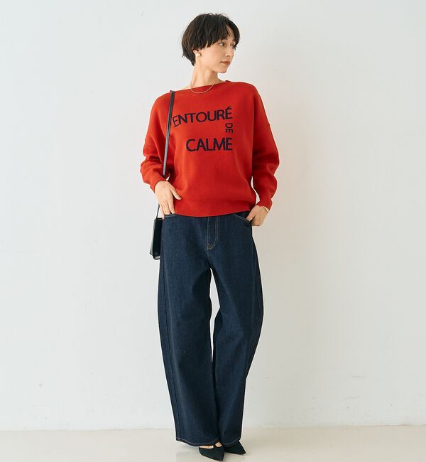 Rouge vif「【2026SS新作】ジャガードロゴニット ENTOURE DE CALME」|ニット・セーター|