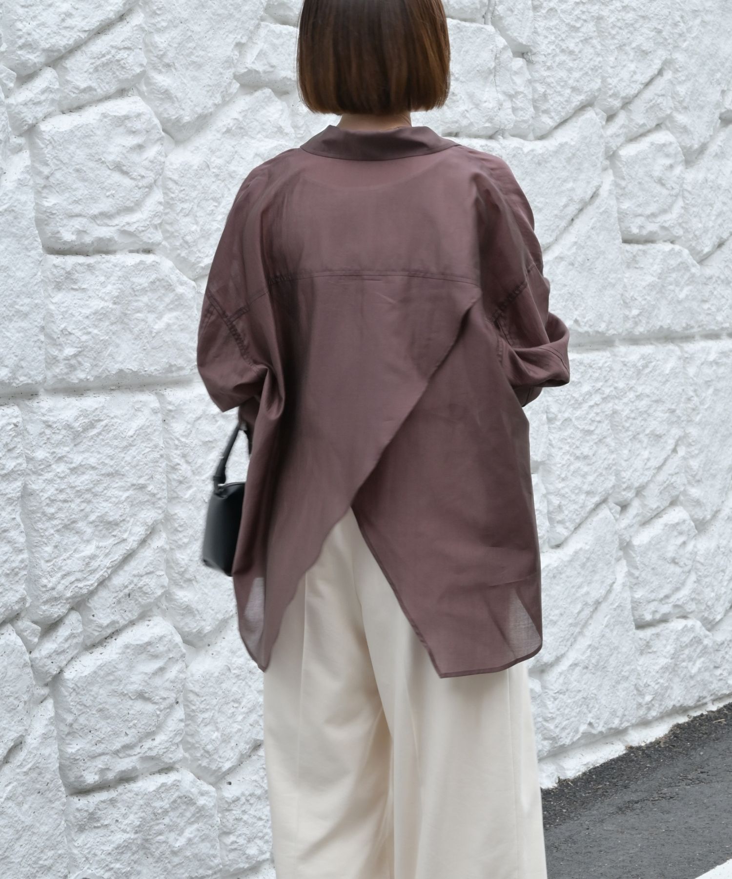 qualite「【Yu Murataさん着用/大人シアーシャツ】バックスリットシアーシャツ」|シャツ・ブラウス|