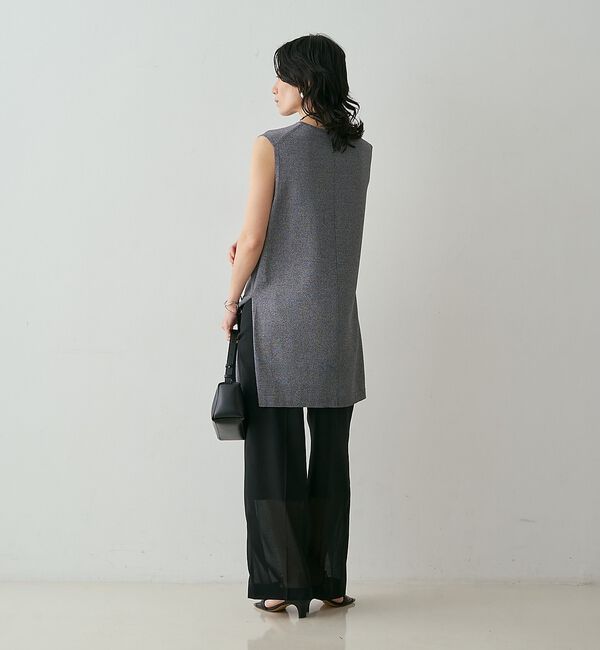 qualite「【接触冷感・セットアップ対応】レーヨンストレッチニットチュニック」|ワンピース|