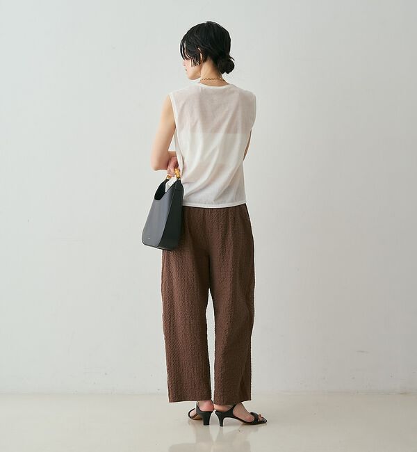 qualite「【セットアップ対応】シアーギンガムクロップドパンツ」|その他|