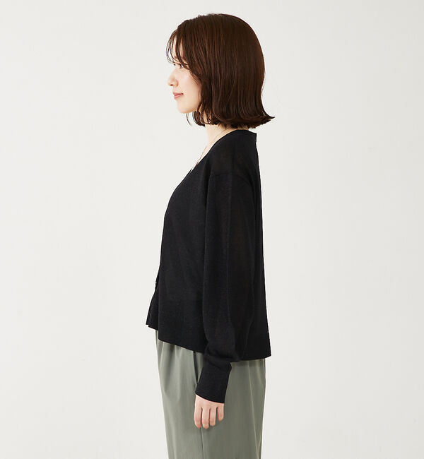 abahouse mavie「【アンサンブル対応】ウォッシャブルラメVネックカーディガン」|カーディガン|