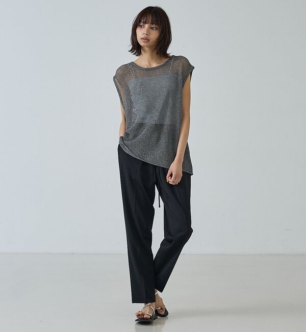 abahouse mavie「カットジョーゼット イージーテーパードパンツ」|その他|
