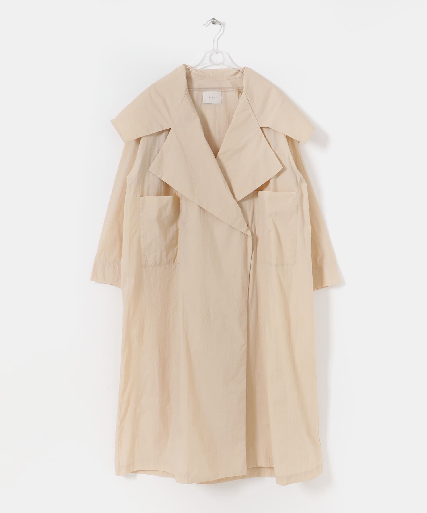LAATO「BETTA LONG COAT」|ノーカラーコート|