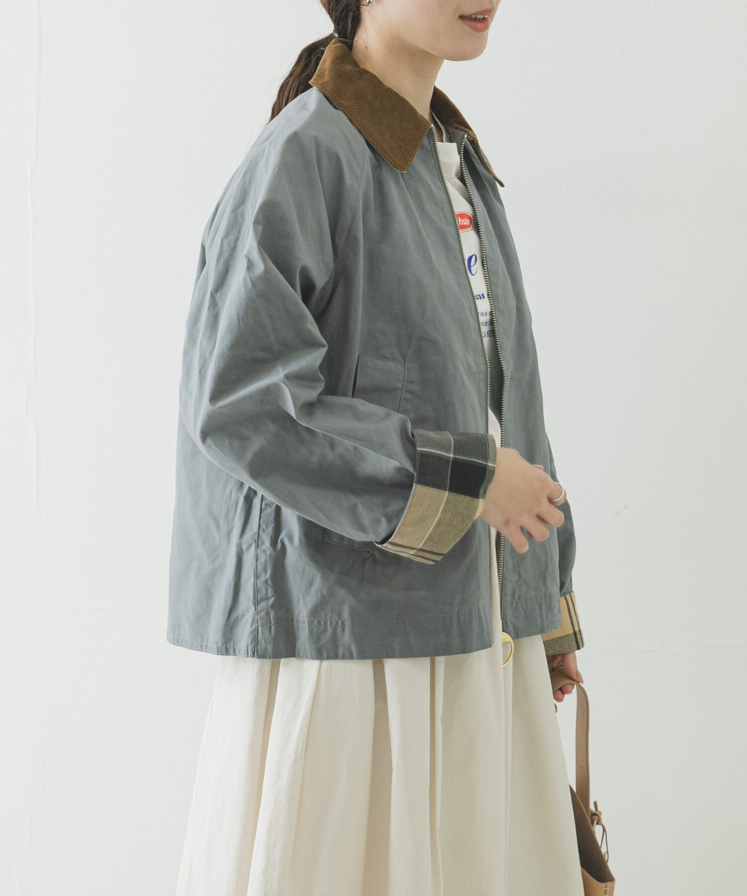 URBAN RESEARCH「Barbour　CATLIN CASUAL JACKET」|ノーカラーコート|