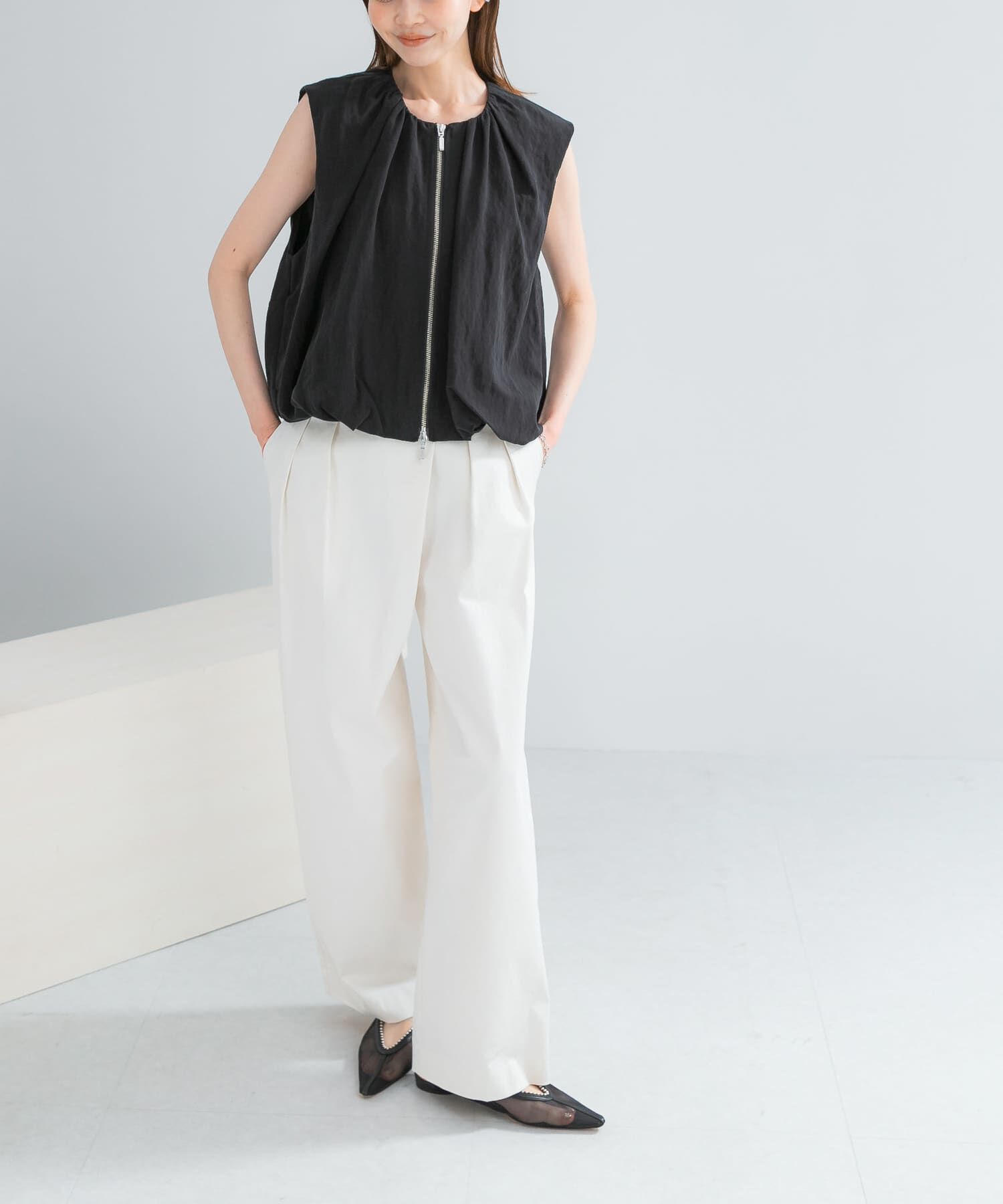 URBAN RESEARCH ROSSO「CHIGNON　ダブルジップバルーンジレ」|ダウンベスト・ベスト|