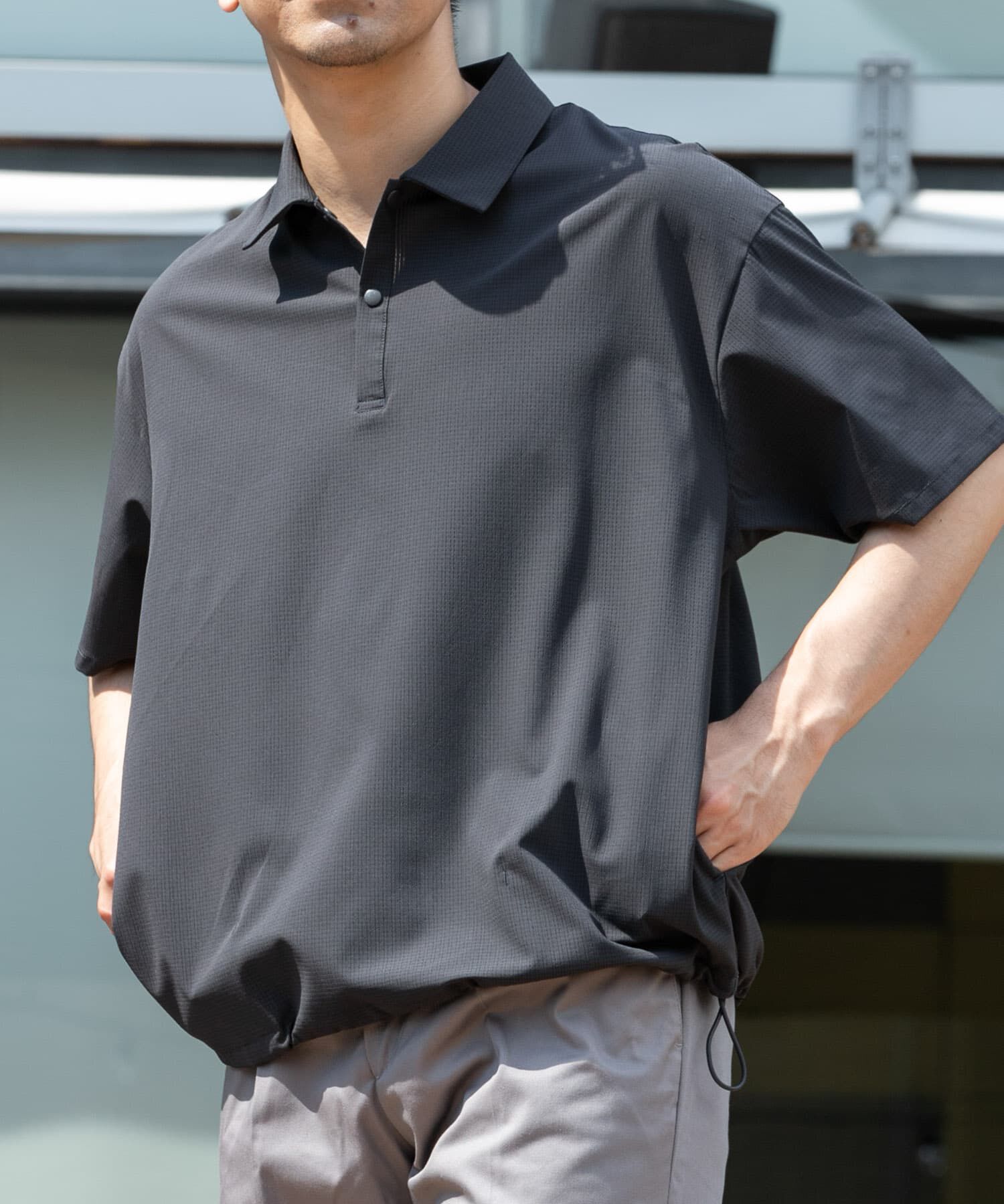 URBAN RESEARCH ROSSO「『WEB限定』『XLサイズあり』『吸水速乾』Air Stretch ポロシャツ」|ポロシャツ|チャコールグレー