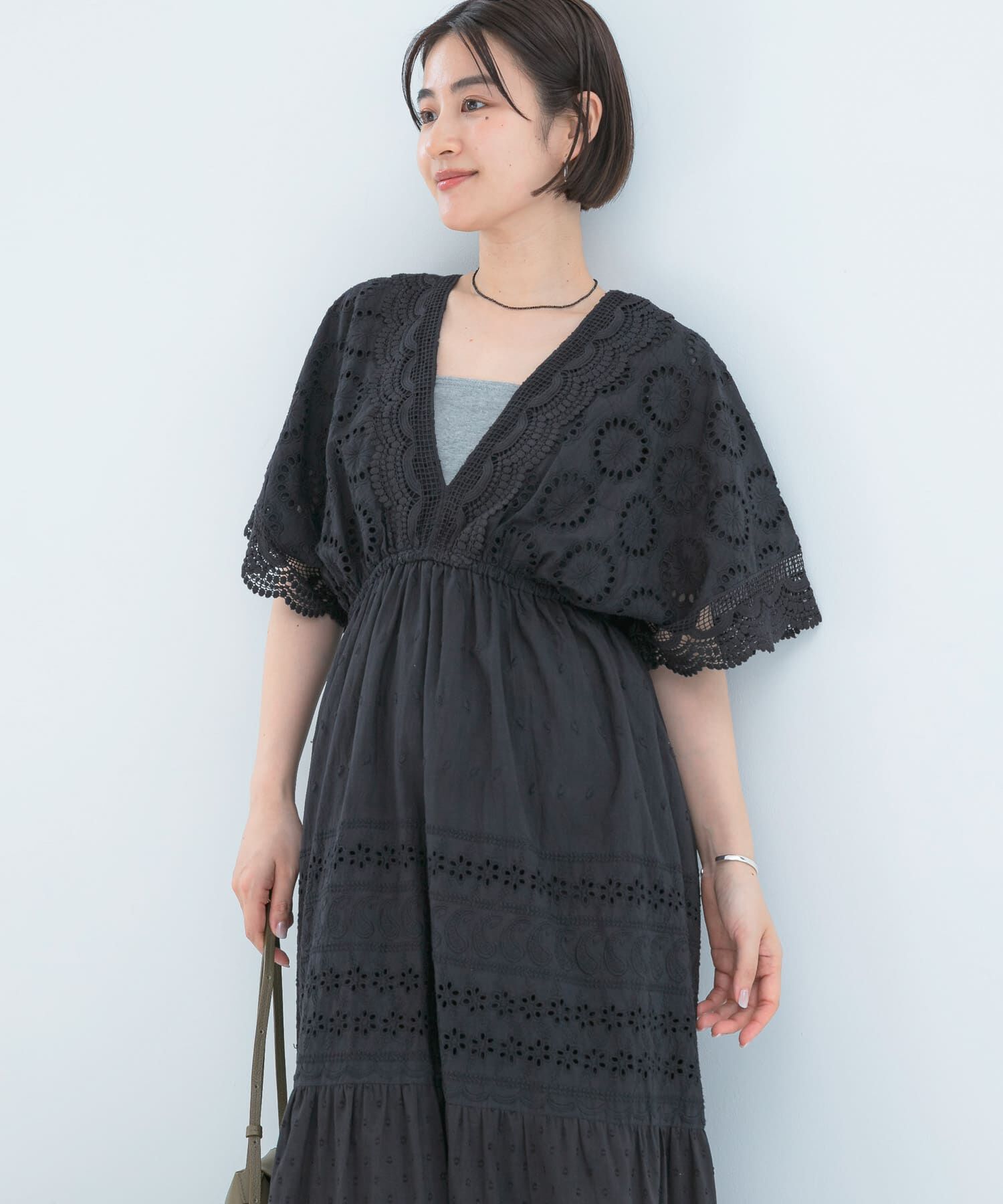 URBAN RESEARCH ROSSO「インドコットンエンブロイダリーワンピース」|ワンピース|