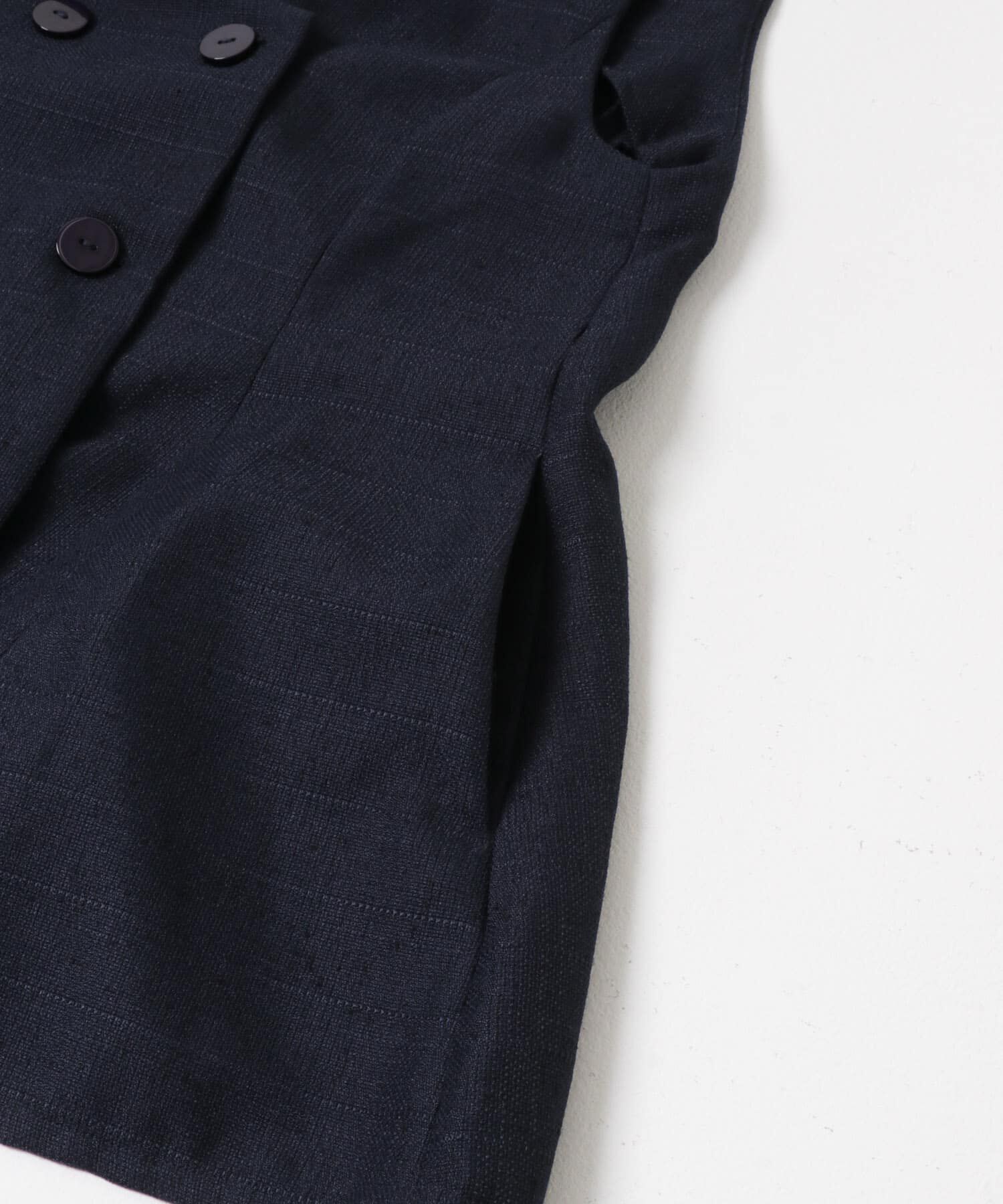 URBAN RESEARCH ROSSO「Mewl　Uネックリネンツイードジレ」|ダウンベスト・ベスト|