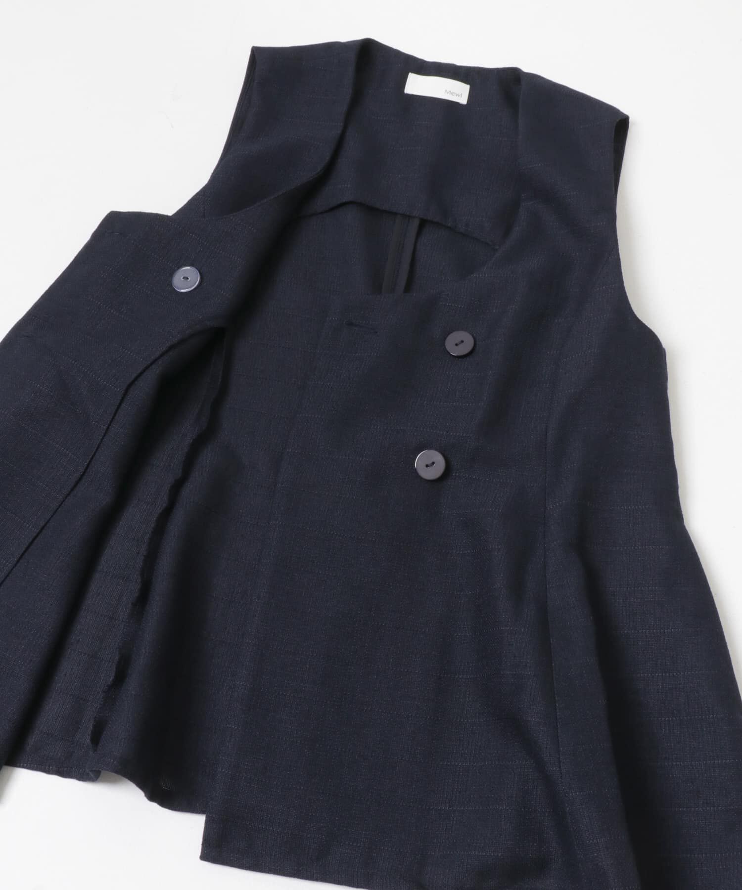 URBAN RESEARCH ROSSO「Mewl　Uネックリネンツイードジレ」|ダウンベスト・ベスト|