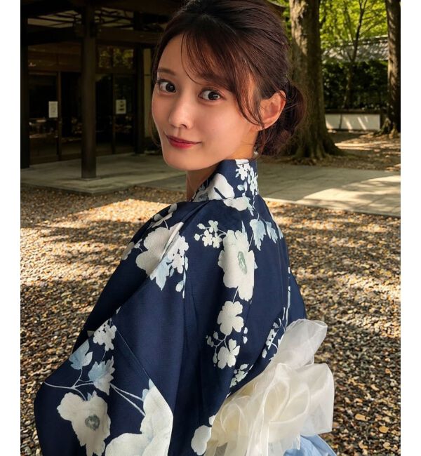  「ワンピでも着れる2WAY浴衣」|その他|ネイビー柄