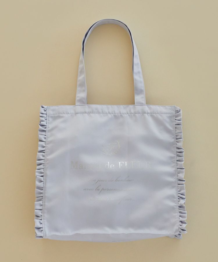 Maison de FLEUR「サテンフリルスクエアトートバッグ」|トートバッグ|