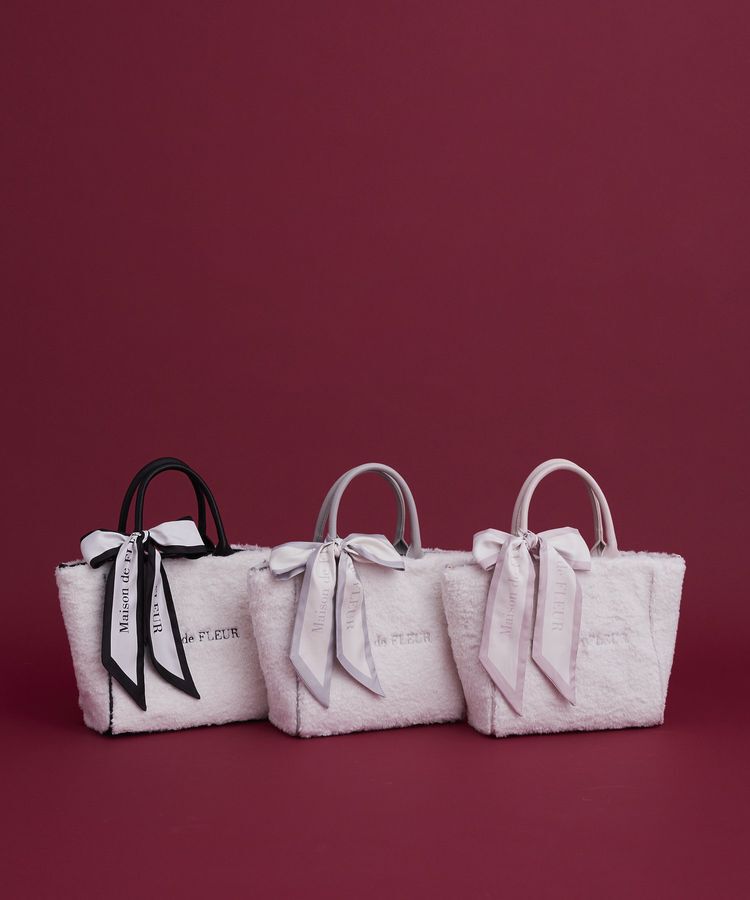 Maison de FLEUR「スカーフ付きボア2WayMトートバッグ」|トートバッグ|
