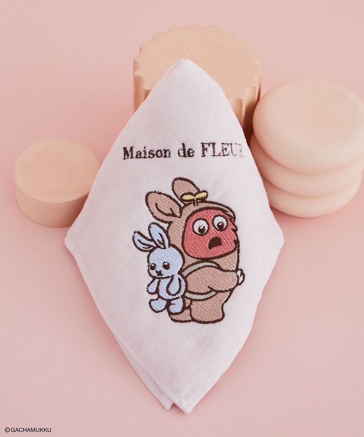 Maison de FLEUR「ムック タオルハンカチ」|ハンカチ|ピンク