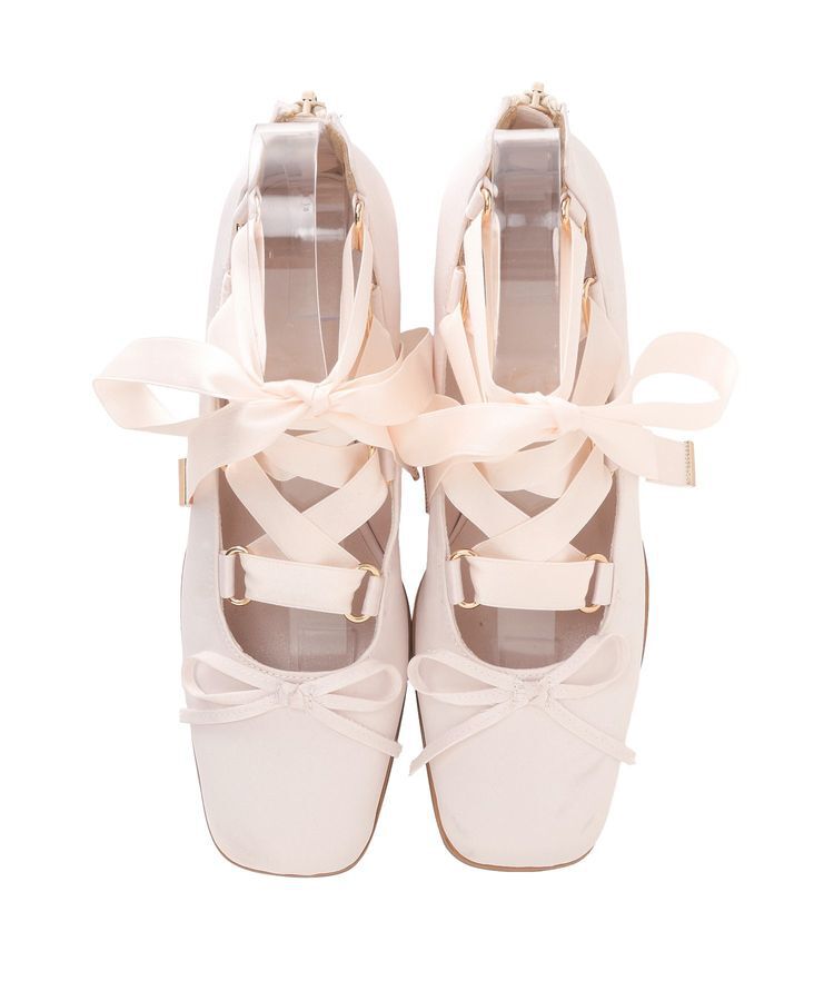 Maison de FLEUR「レースアップサテンパンプス」|パンプス|