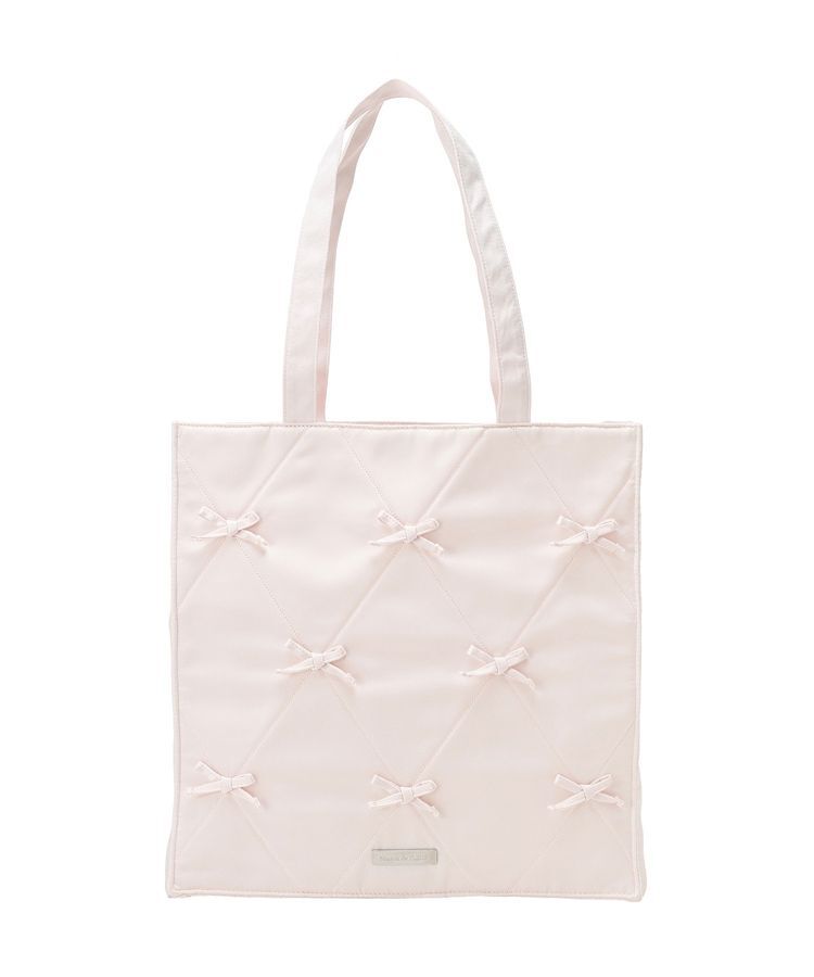 Maison de FLEUR「リボンマニアキルティングスクエアトート」|トートバッグ|
