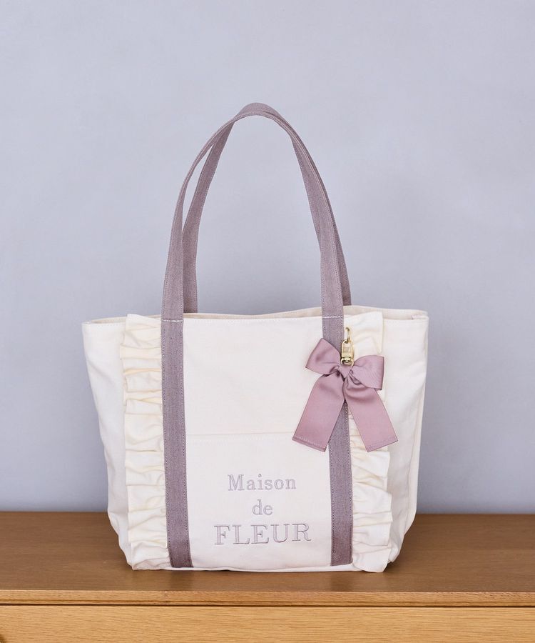 Maison de FLEUR「フロントフリルマルチポケットトートバッグ」|トートバッグ|