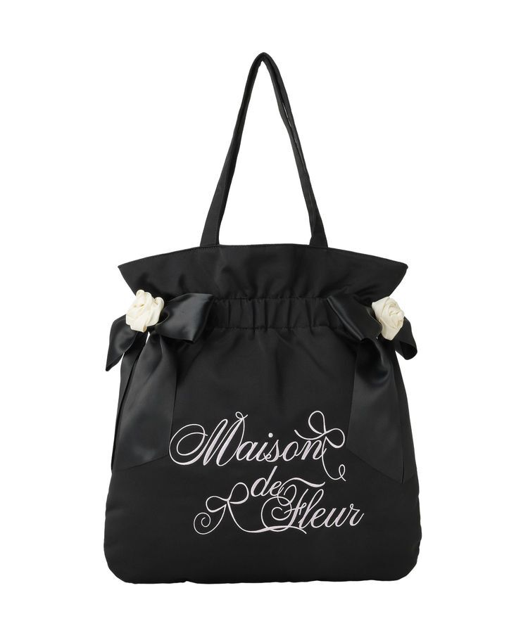 Maison de FLEUR「【WEB限定カラーあり】ローズダブルリボントート」|トートバッグ|
