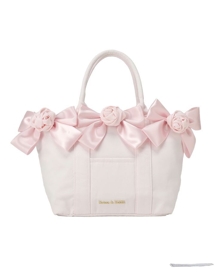 Maison de FLEUR「【WEB限定カラーあり】ローズボリュームリボン2Wayトート」|トートバッグ|