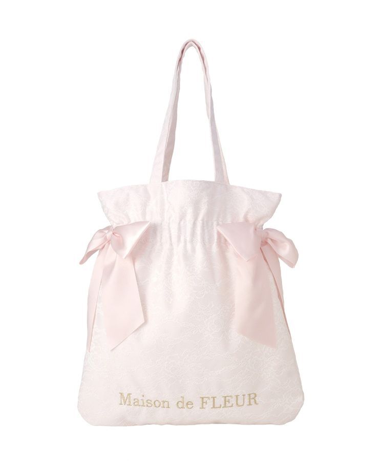 Maison de FLEUR「レースダブルリボントートバッグ」|トートバッグ|