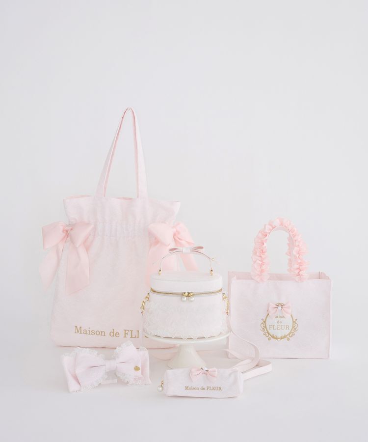 Maison de FLEUR「レースダブルリボントートバッグ」|トートバッグ|