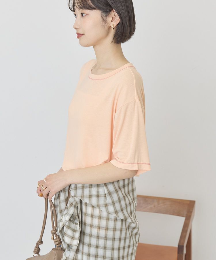 AMERICAN HOLIC「【マルチ機能】配色ステッチルーズTシャツ」|Tシャツ・カットソー|