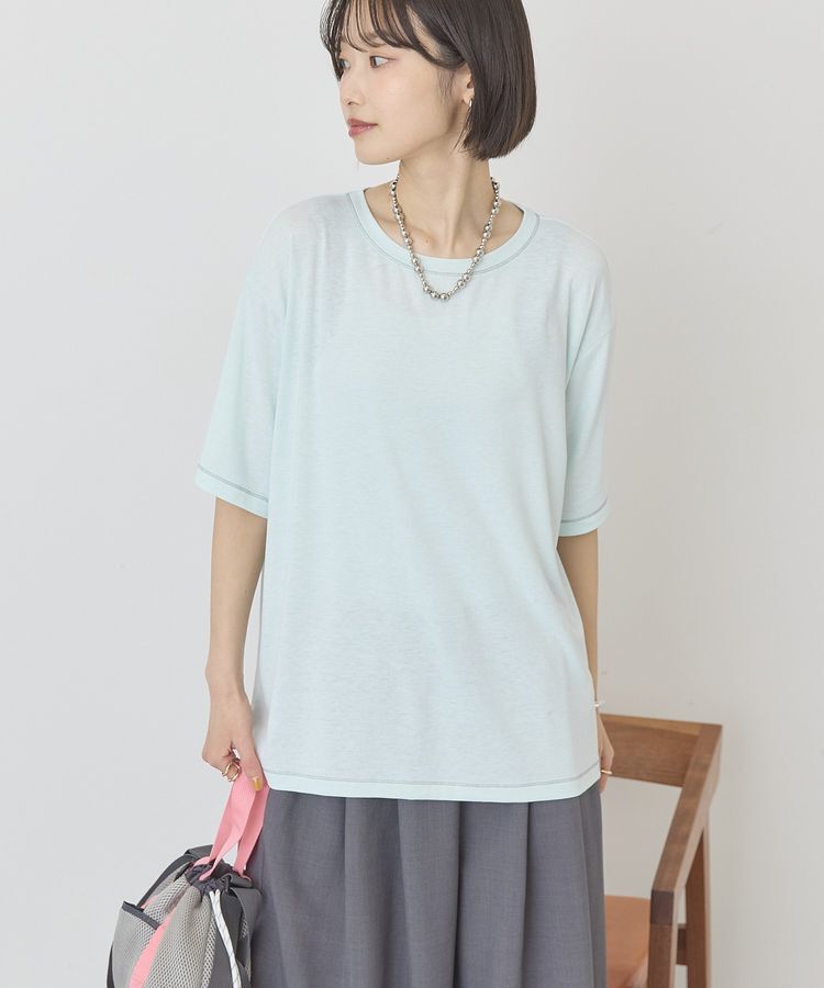 AMERICAN HOLIC「【マルチ機能】配色ステッチルーズTシャツ」|Tシャツ・カットソー|