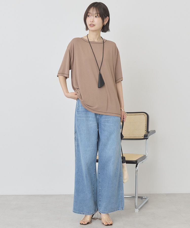 AMERICAN HOLIC「【マルチ機能】配色ステッチルーズTシャツ」|Tシャツ・カットソー|