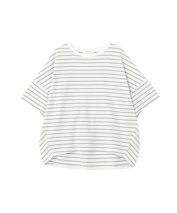 AMERICAN HOLIC「【UVカット・接触冷感】ボーダーコクーンプルオーバー」|Tシャツ・カットソー|