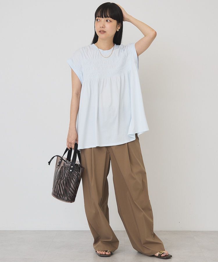 AMERICAN HOLIC「【接触冷感・UVカット】シャーリングプルオーバー」|Tシャツ・カットソー|