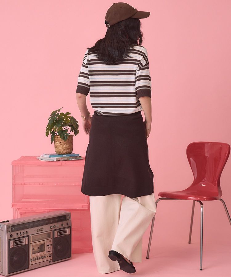 AMERICAN HOLIC「【PENNEY'S】レトロボーダー半袖ニット」|ニット・セーター|